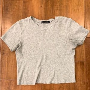 plain gray crop top